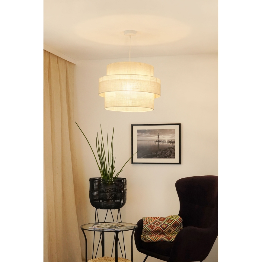 Brilagi - Luster na sajli SPACE YUTE 1xE27/15W/230V pr. 50 cm krem/bijela