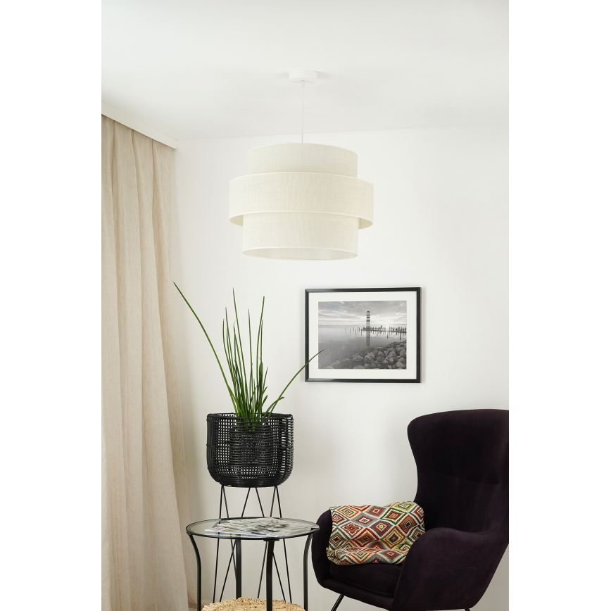 Brilagi - Luster na sajli SPACE YUTE 1xE27/15W/230V pr. 50 cm krem/bijela