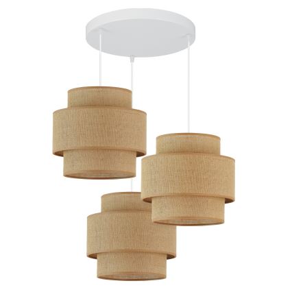 Brilagi - Luster na sajli SPACE YUTE 3xE27/15W/230V bež/bijela