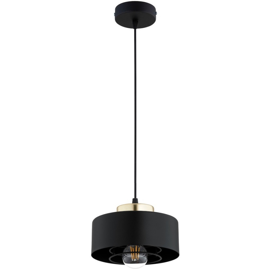 Brilagi - Luster na sajli SPRING 1xE27/60W/230V pr. 20 cm crna/zlatna