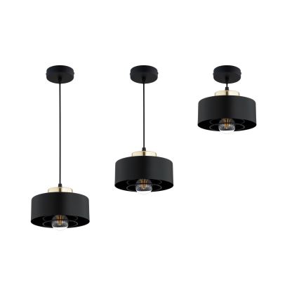 Brilagi - Luster na sajli SPRING 1xE27/60W/230V pr. 20 cm crna/zlatna