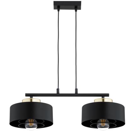 Brilagi - Luster na sajli SPRING 2xE27/60W/230V crna/zlatna