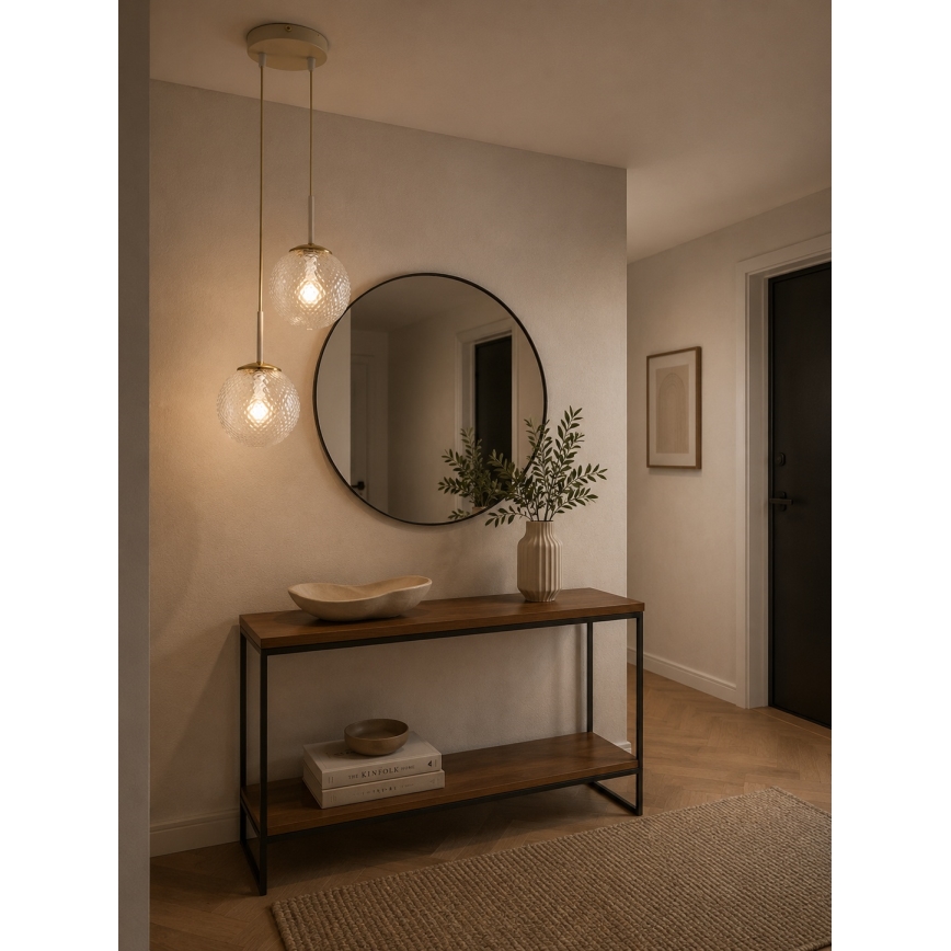 Brilagi - Luster na sajli STELLA 2xE27/60W/230V bež/zlatna