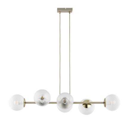 Brilagi - Luster na sajli STELLA 6xE27/60W/230V bež/zlatna