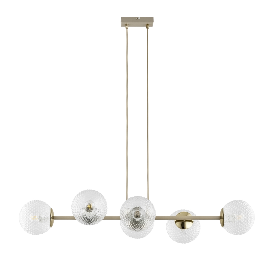 Brilagi - Luster na sajli STELLA 6xE27/60W/230V bež/zlatna