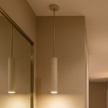 Brilagi - Luster na sajli TUBE 1xGU10/15W/230V bež/zlatna