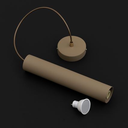 Brilagi - Luster na sajli TUBE 1xGU10/15W/230V bež/zlatna