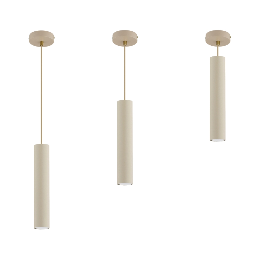 Brilagi - Luster na sajli TUBE 1xGU10/15W/230V bež/zlatna