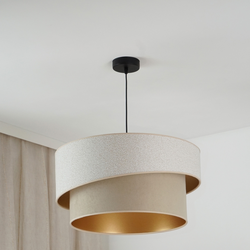 Brilagi - Luster na sajli VEGAS SHINE 1xE27/15W/230V pr. 50 cm krem/bež