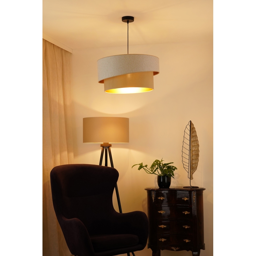 Brilagi - Luster na sajli VEGAS SHINE 1xE27/15W/230V pr. 50 cm krem/bež
