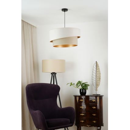 Brilagi - Luster na sajli VEGAS SHINE 1xE27/15W/230V pr. 50 cm krem/bež