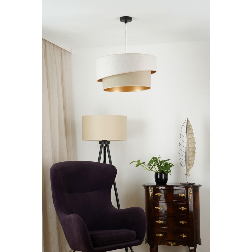 Brilagi - Luster na sajli VEGAS SHINE 1xE27/15W/230V pr. 50 cm krem/bež