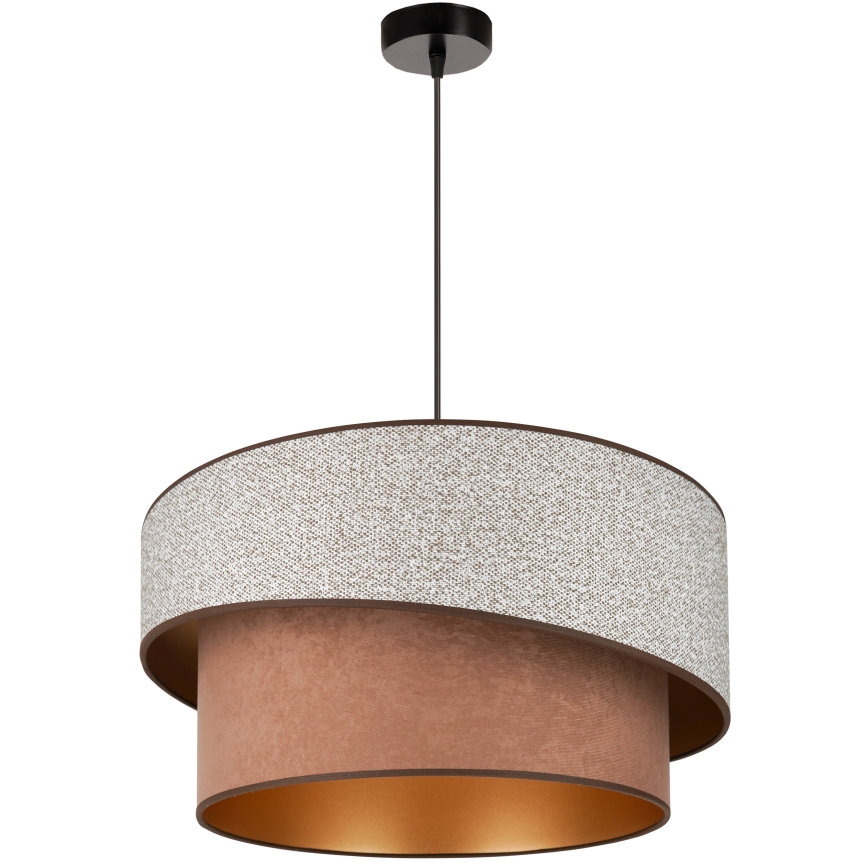 Brilagi - Luster na sajli VEGAS SHINE 1xE27/15W/230V pr. 50 cm siva/smeđa