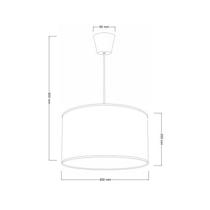 BRILAGI - Luster na sajli VELVET 1xE27/60W/230V Ø 40 cm bež/zlatna