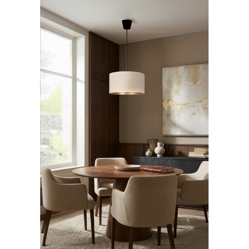 Brilagi - Luster na sajli VELVET 1xE27/60W/230V Ø 40 cm kremasta/zlatna