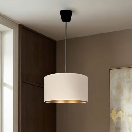 Brilagi - Luster na sajli VELVET 1xE27/60W/230V Ø 40 cm kremasta/zlatna
