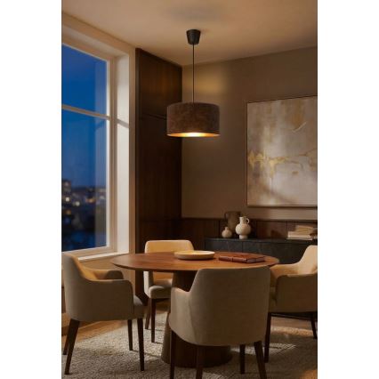 Brilagi - Luster na sajli VELVET 1xE27/60W/230V Ø 40 cm smeđa/zlatna