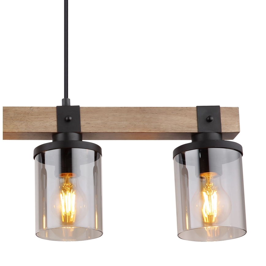 Brilagi - Luster na sajli VISTA 4xE27/60W/230V hrast