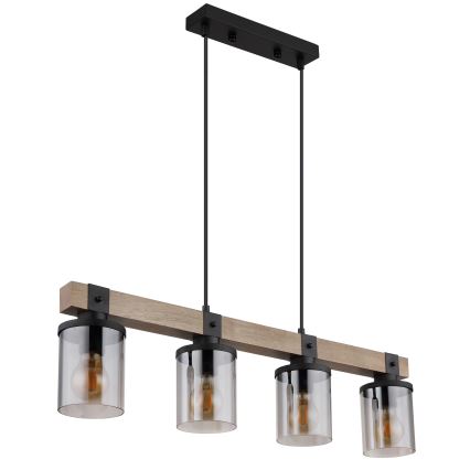 Brilagi - Luster na sajli VISTA 4xE27/60W/230V hrast
