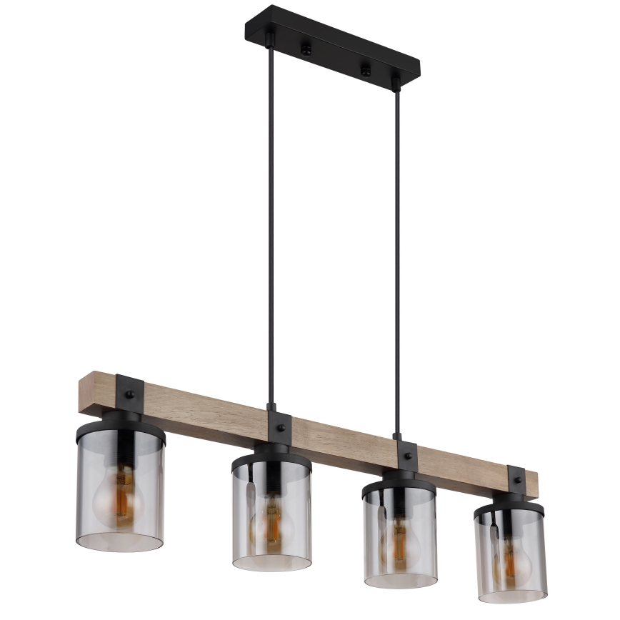 Brilagi - Luster na sajli VISTA 4xE27/60W/230V hrast