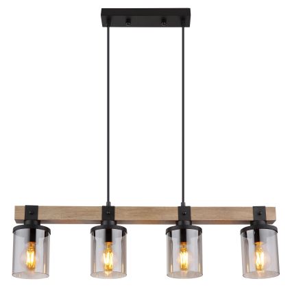 Brilagi - Luster na sajli VISTA 4xE27/60W/230V hrast
