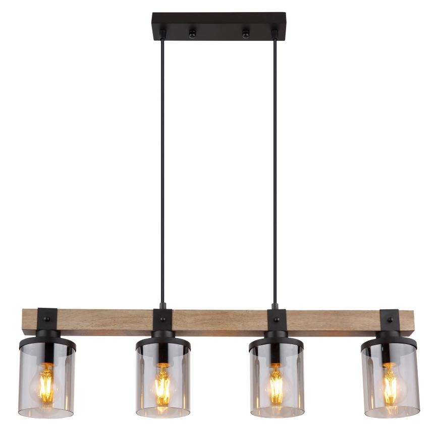 Brilagi - Luster na sajli VISTA 4xE27/60W/230V hrast