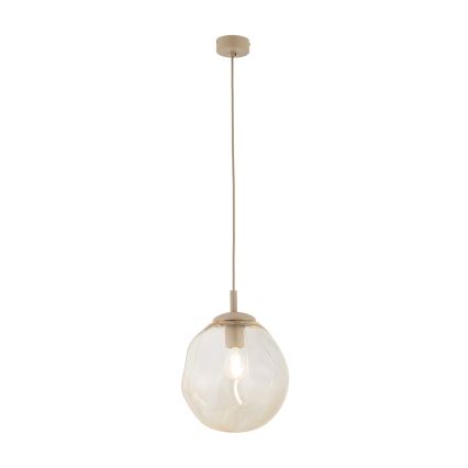 Brilagi - Luster na sajli VULCANO 1xE27/15W/230V Ø 25 cm bež/dimljeno-bež