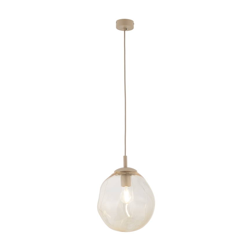 Brilagi - Luster na sajli VULCANO 1xE27/15W/230V Ø 25 cm bež/dimljeno-bež