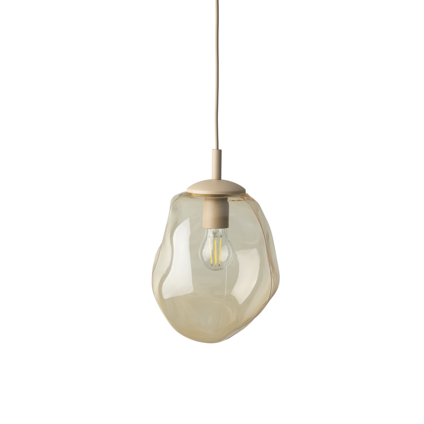 Brilagi - Luster na sajli VULCANO 1xE27/15W/230V Ø 25 cm bež/dimljeno-bež