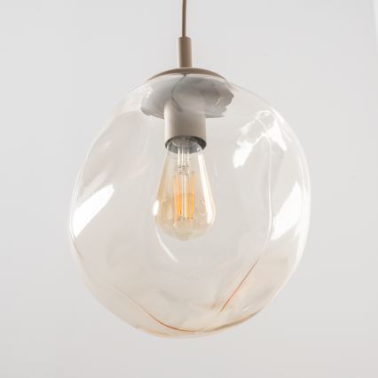 BRILAGI - Luster na sajli VULCANO 1xE27/15W/230V Ø 25 cm bež/dimljeno-bež