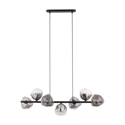 Brilagi - Luster na sajli VULCANO 7xG9/8W/230V crna/dimljena crna