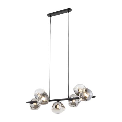 Brilagi - Luster na sajli VULCANO 7xG9/8W/230V crna/dimljena crna