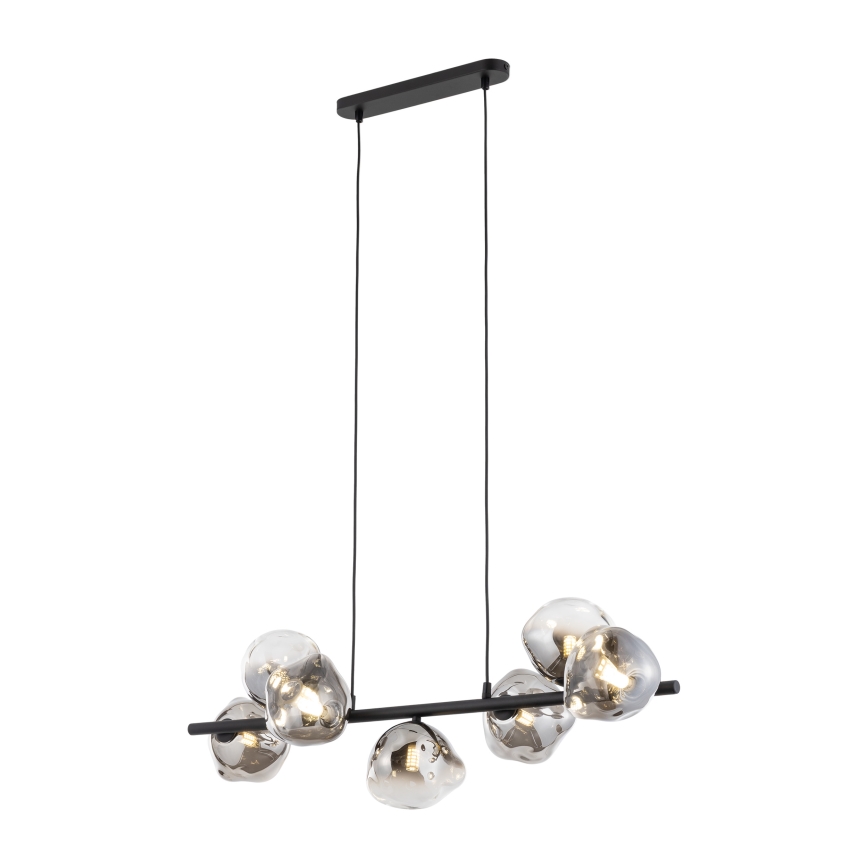 Brilagi - Luster na sajli VULCANO 7xG9/8W/230V crna/dimljena crna