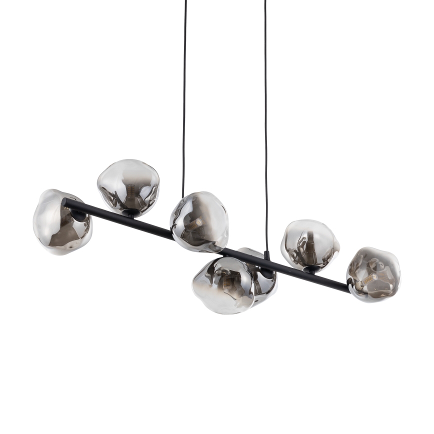 Brilagi - Luster na sajli VULCANO 7xG9/8W/230V crna/dimljena crna