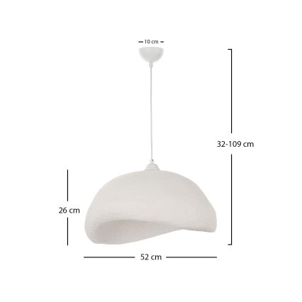 Brilagi - Luster na sajli WABI SABI 1xE27/40W/230V pr. 52 cm bijeli