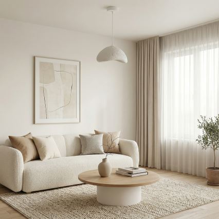 Brilagi - Luster na sajli WABI SABI 1xE27/40W/230V promjer 33 cm bijela