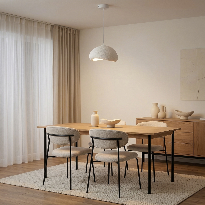 Brilagi - Luster na sajli WABI SABI 1xE27/40W/230V promjer 33 cm bijela