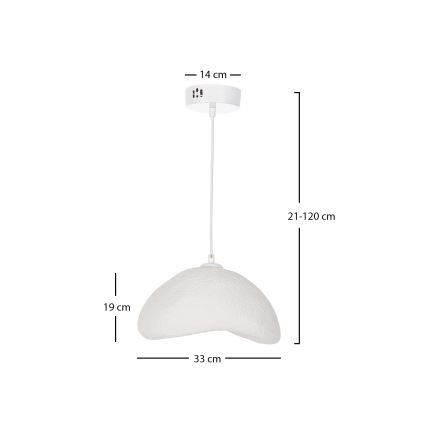 Brilagi - Luster na sajli WABI SABI 1xE27/40W/230V promjer 33 cm bijela