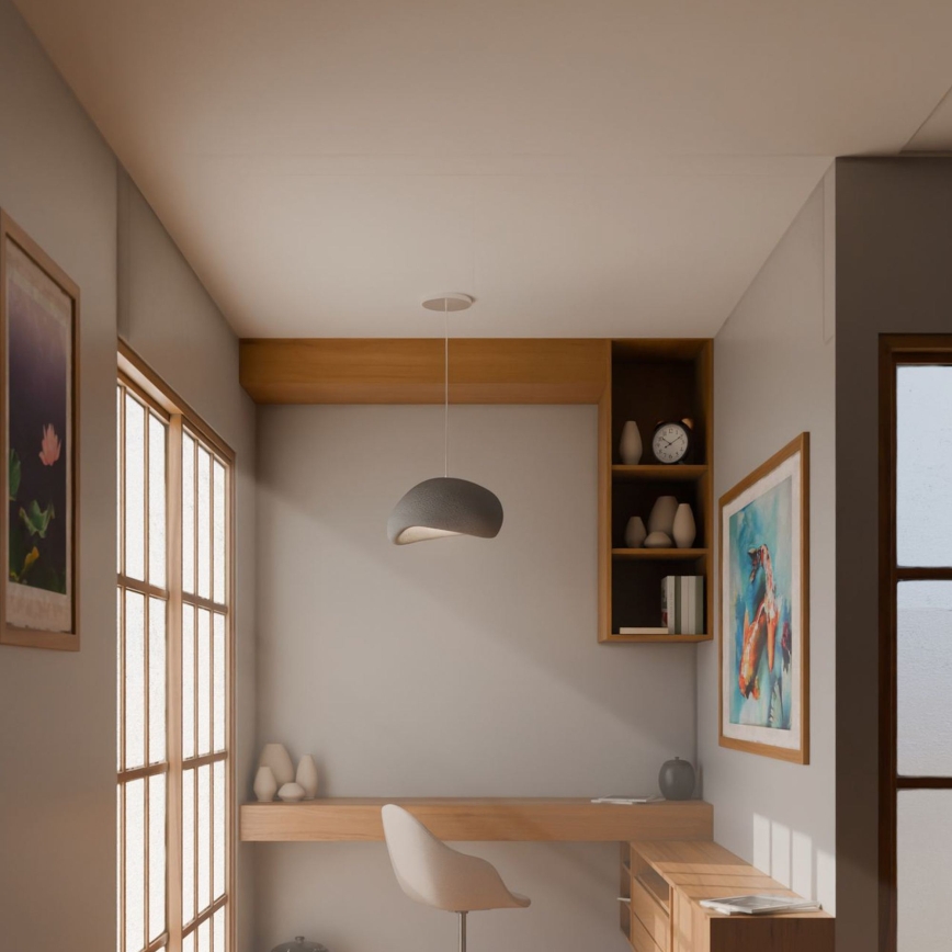 Brilagi - Luster na sajli WABI SABI 1xE27/40W/230V siva