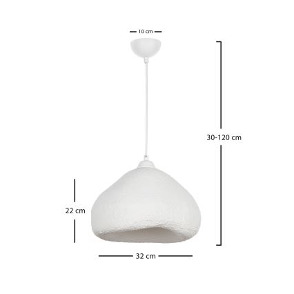 Brilagi - Luster na sajli WABI SABI 1xE27/40W/230V Ø 32 cm bijeli