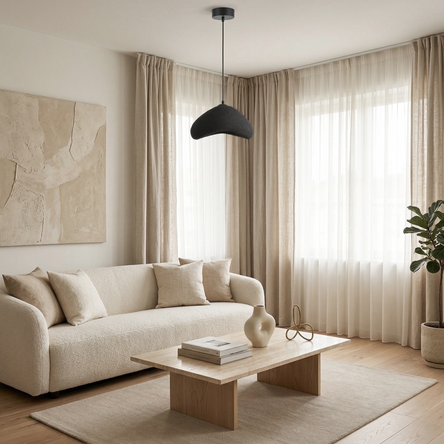 Brilagi - Luster na sajli WABI SABI 1xE27/40W/230V Ø 33 cm crna