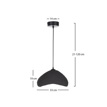 Brilagi - Luster na sajli WABI SABI 1xE27/40W/230V Ø 33 cm crna