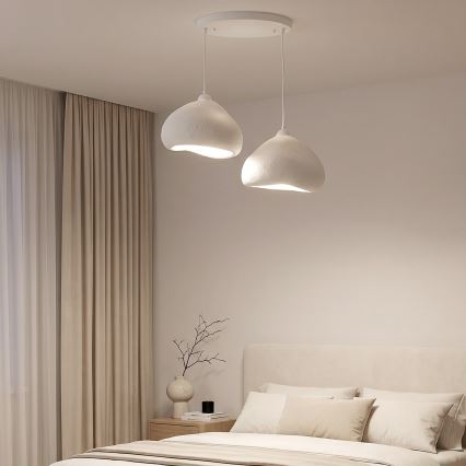 Brilagi - Luster na sajli WABI SABI 2xE27/40W/230V Ø 45 cm bijela