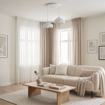 Brilagi - Luster na sajli WABI SABI 2xE27/40W/230V Ø 45 cm bijela