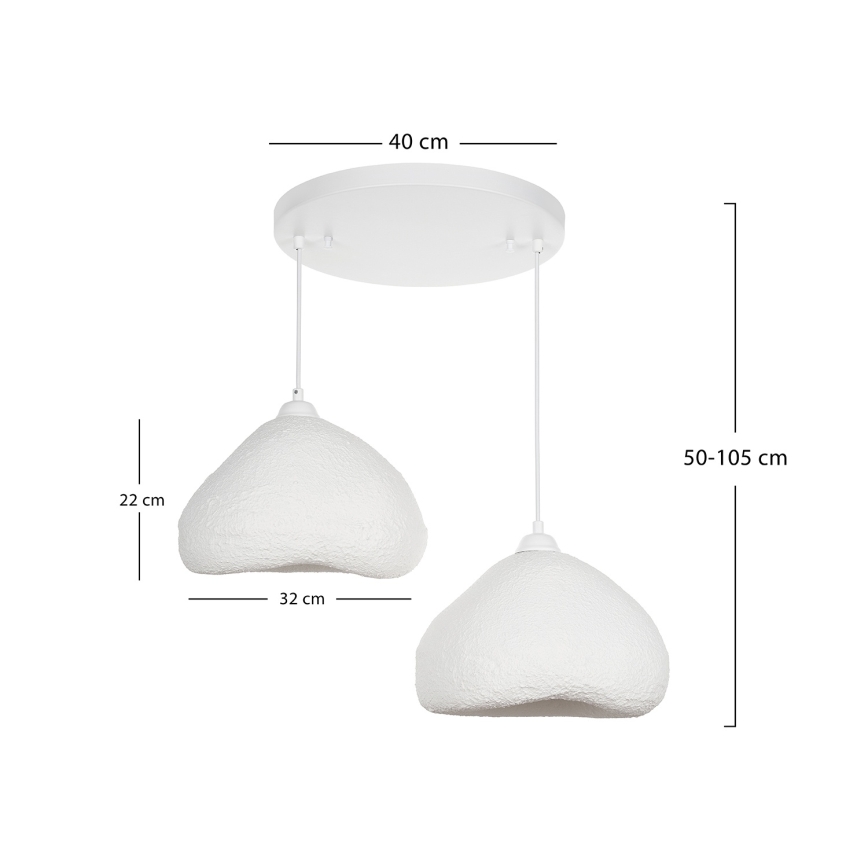 Brilagi - Luster na sajli WABI SABI 2xE27/40W/230V Ø 45 cm bijela