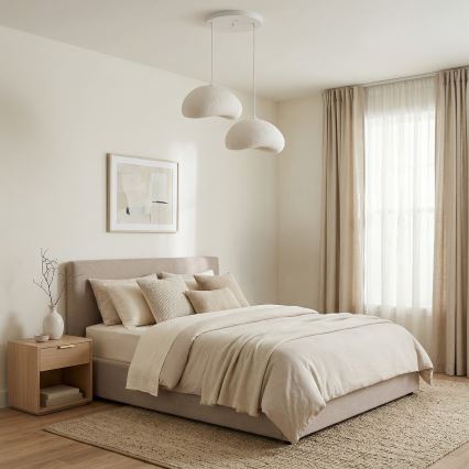 Brilagi - Luster na sajli WABI SABI 2xE27/40W/230V Ø 60 cm bijela