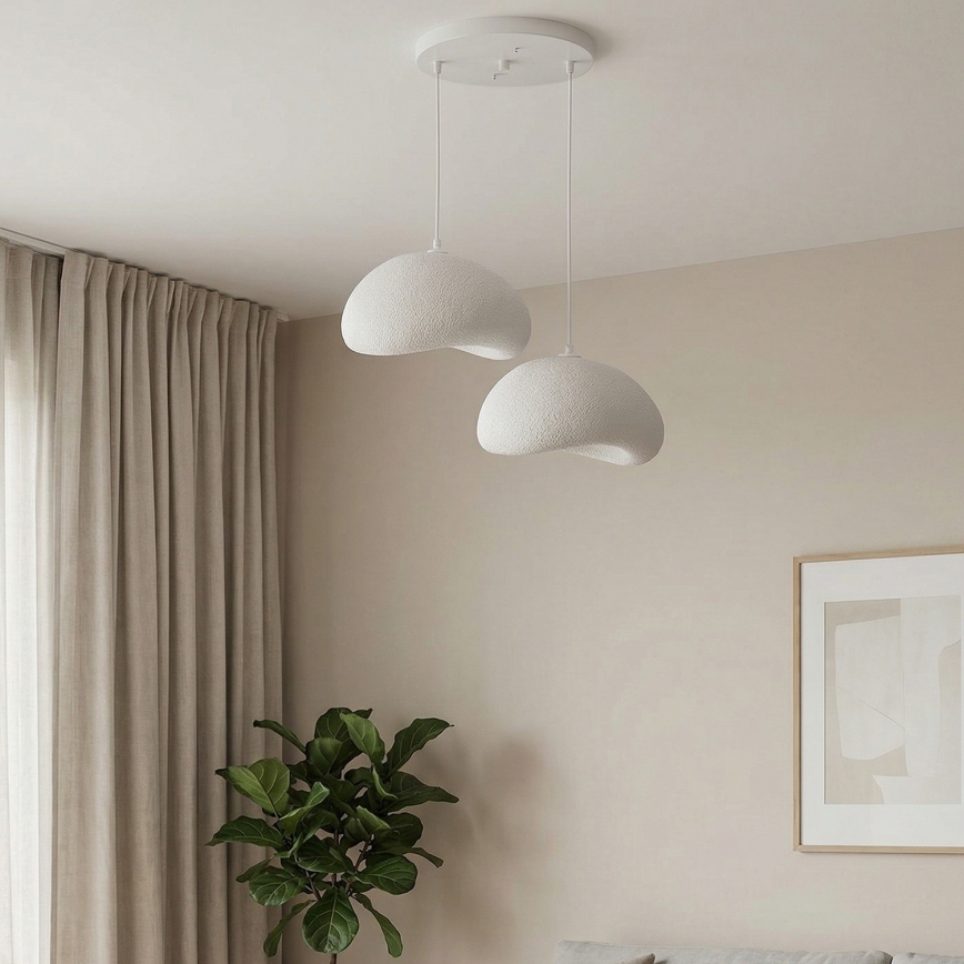 Brilagi - Luster na sajli WABI SABI 2xE27/40W/230V Ø 60 cm bijela