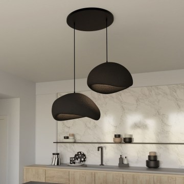 Brilagi - Luster na sajli WABI SABI 2xE27/40W/230V Ø 60 cm crna