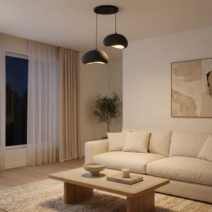 Brilagi - Luster na sajli WABI SABI 2xE27/40W/230V Ø 60 cm crna