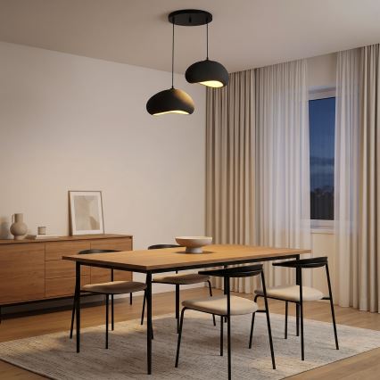 Brilagi - Luster na sajli WABI SABI 2xE27/40W/230V Ø 60 cm crna